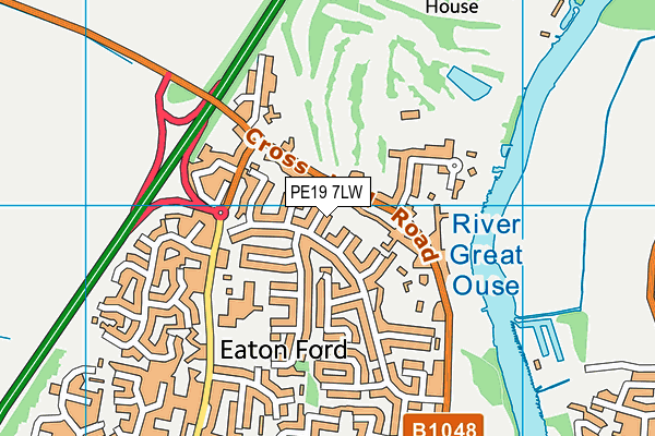 PE19 7LW map - OS VectorMap District (Ordnance Survey)