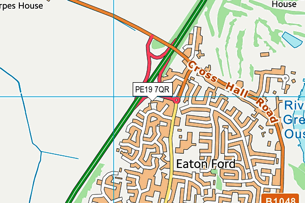 PE19 7QR map - OS VectorMap District (Ordnance Survey)