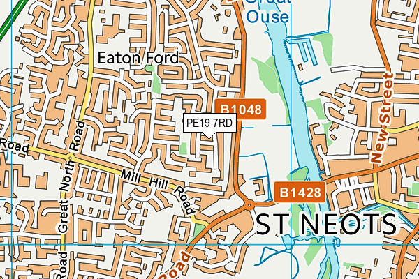 PE19 7RD map - OS VectorMap District (Ordnance Survey)