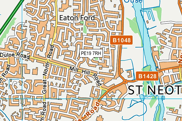 PE19 7RH map - OS VectorMap District (Ordnance Survey)