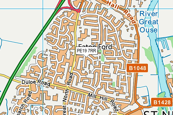 PE19 7RR map - OS VectorMap District (Ordnance Survey)