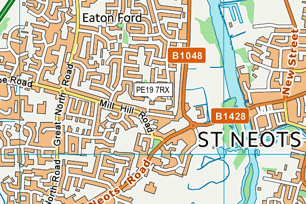 PE19 7RX map - OS VectorMap District (Ordnance Survey)