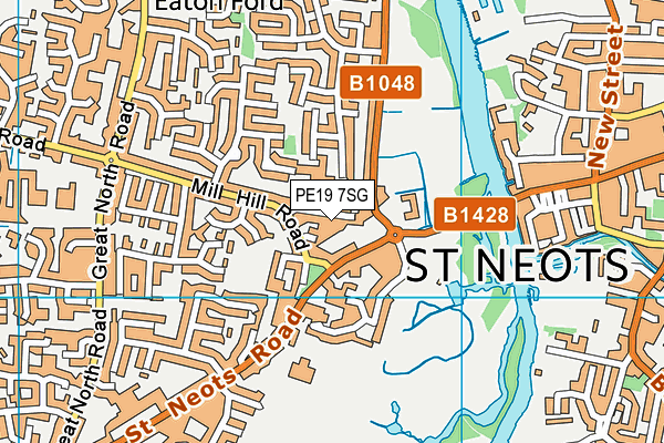 PE19 7SG map - OS VectorMap District (Ordnance Survey)