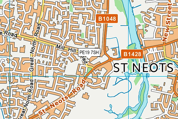 PE19 7SH map - OS VectorMap District (Ordnance Survey)