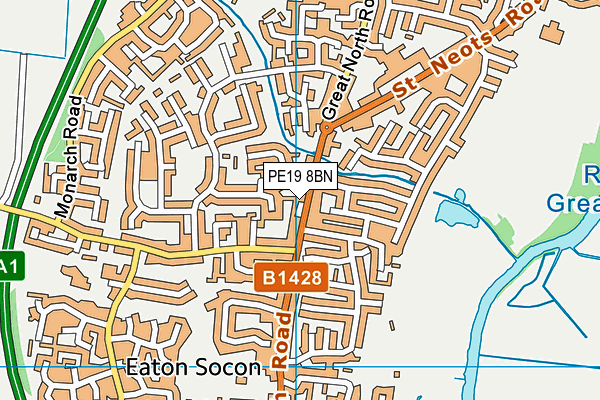 PE19 8BN map - OS VectorMap District (Ordnance Survey)