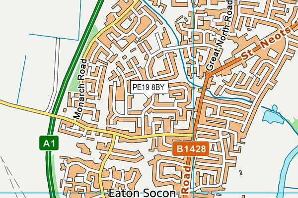 PE19 8BY map - OS VectorMap District (Ordnance Survey)