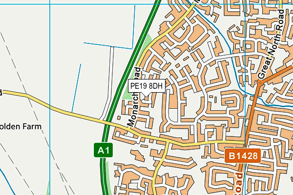 PE19 8DH map - OS VectorMap District (Ordnance Survey)