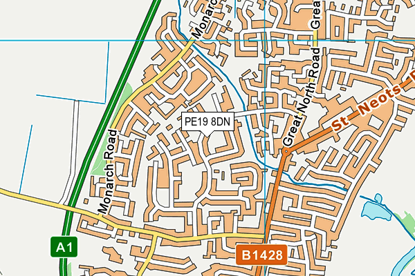 PE19 8DN map - OS VectorMap District (Ordnance Survey)