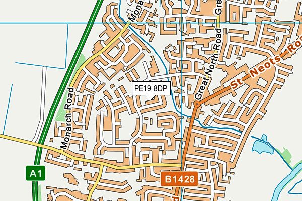 PE19 8DP map - OS VectorMap District (Ordnance Survey)