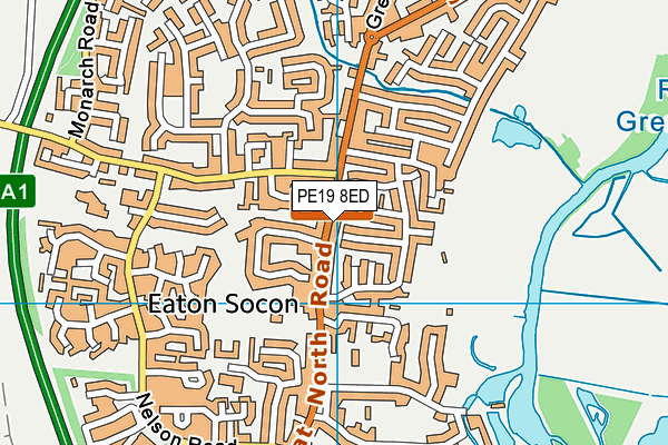 PE19 8ED map - OS VectorMap District (Ordnance Survey)