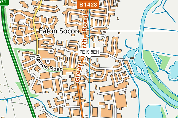 PE19 8EH map - OS VectorMap District (Ordnance Survey)