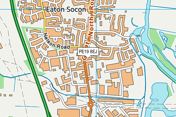 PE19 8EJ map - OS VectorMap District (Ordnance Survey)