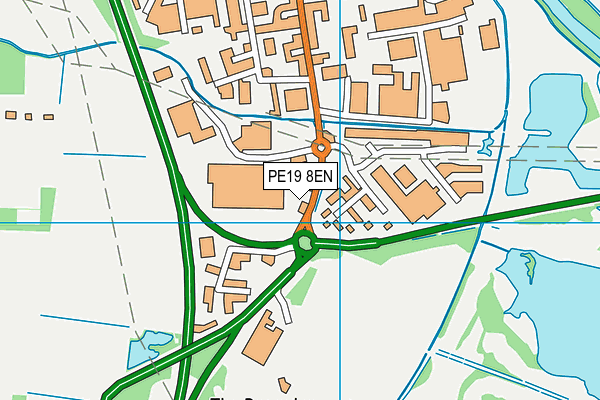 PE19 8EN map - OS VectorMap District (Ordnance Survey)