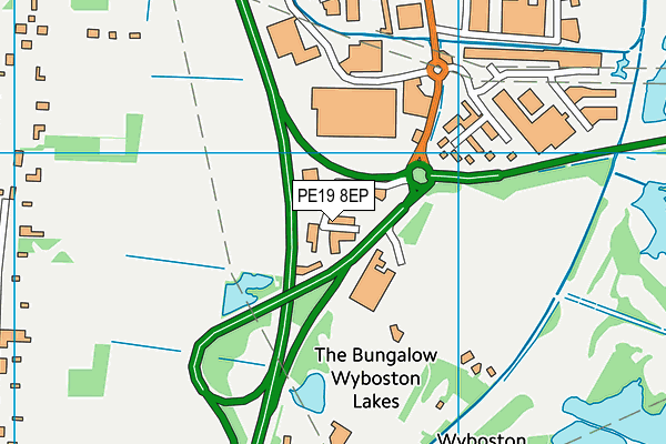 PE19 8EP map - OS VectorMap District (Ordnance Survey)