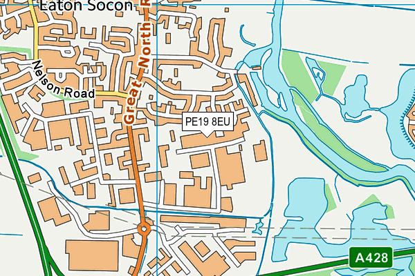 PE19 8EU map - OS VectorMap District (Ordnance Survey)
