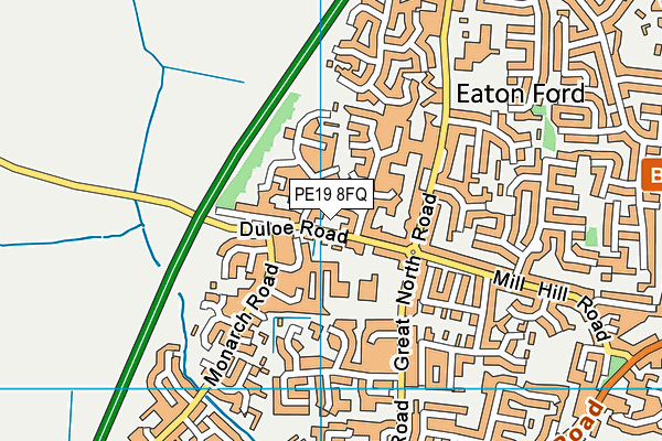 PE19 8FQ map - OS VectorMap District (Ordnance Survey)