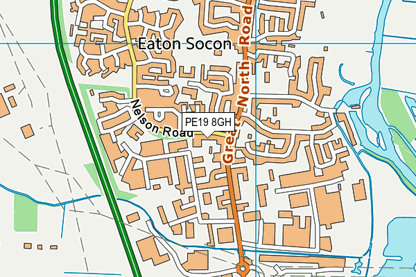 PE19 8GH map - OS VectorMap District (Ordnance Survey)