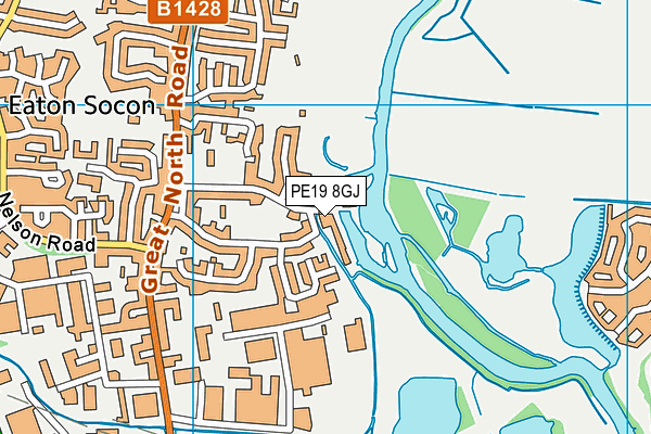PE19 8GJ map - OS VectorMap District (Ordnance Survey)