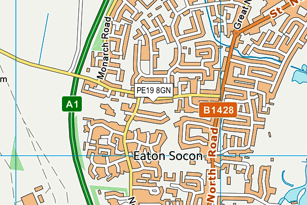 PE19 8GN map - OS VectorMap District (Ordnance Survey)