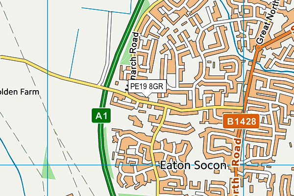 PE19 8GR map - OS VectorMap District (Ordnance Survey)