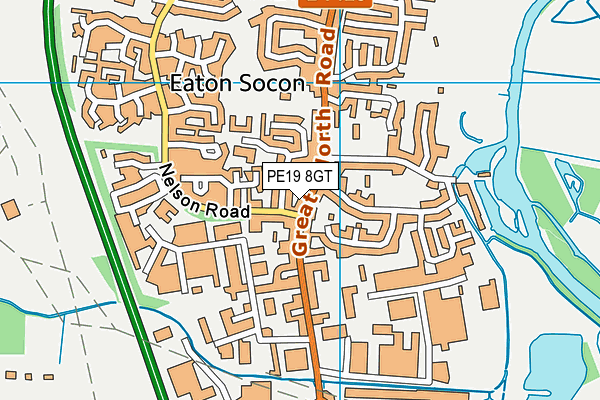 PE19 8GT map - OS VectorMap District (Ordnance Survey)