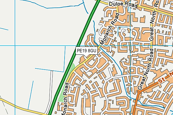 PE19 8GU map - OS VectorMap District (Ordnance Survey)
