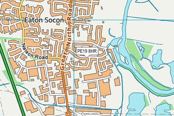 PE19 8HR map - OS VectorMap District (Ordnance Survey)