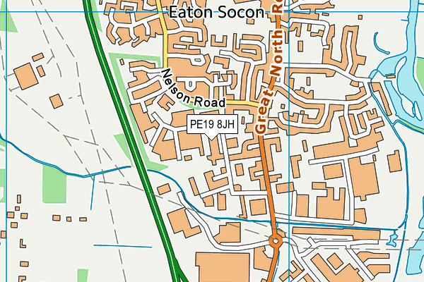 PE19 8JH map - OS VectorMap District (Ordnance Survey)
