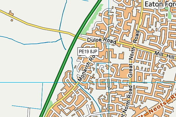 PE19 8JP map - OS VectorMap District (Ordnance Survey)