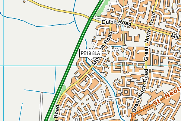 PE19 8LA map - OS VectorMap District (Ordnance Survey)