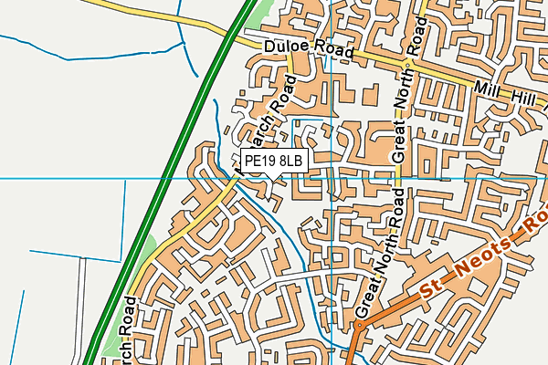 Map of OVER POWER FITNESS (ST NEOTS) LTD at district scale