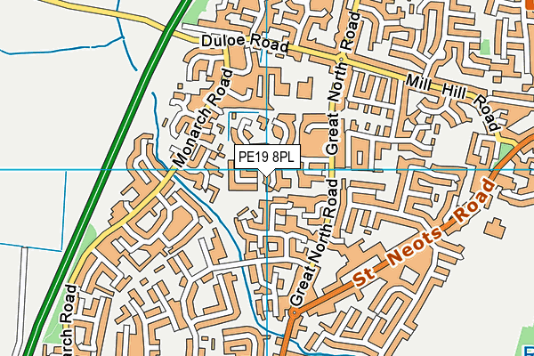 PE19 8PL map - OS VectorMap District (Ordnance Survey)