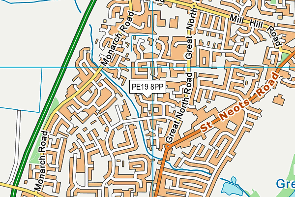 PE19 8PP map - OS VectorMap District (Ordnance Survey)