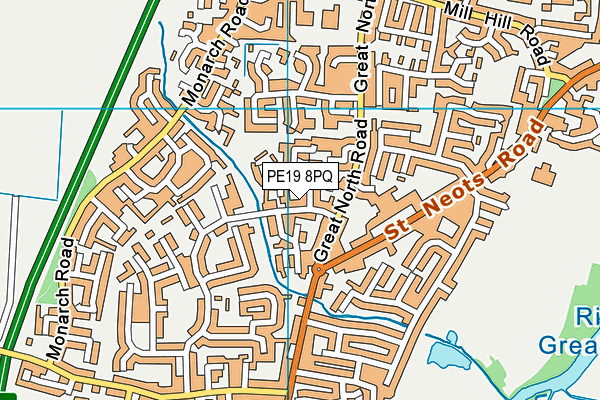 PE19 8PQ map - OS VectorMap District (Ordnance Survey)