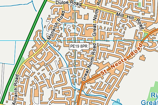 PE19 8PR map - OS VectorMap District (Ordnance Survey)