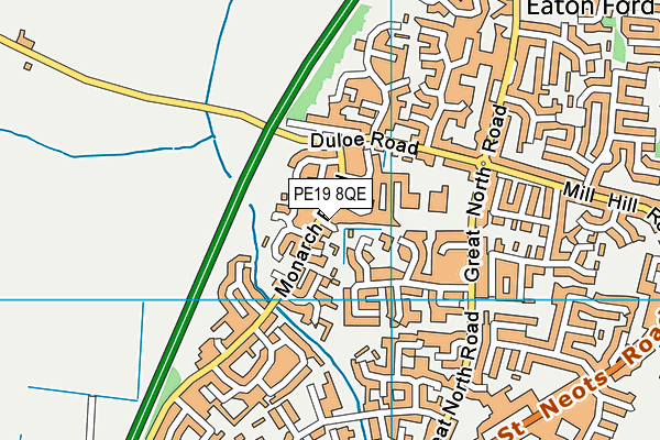 PE19 8QE map - OS VectorMap District (Ordnance Survey)