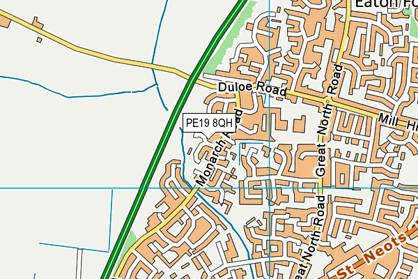 PE19 8QH map - OS VectorMap District (Ordnance Survey)