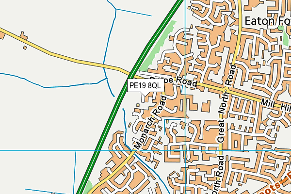 PE19 8QL map - OS VectorMap District (Ordnance Survey)