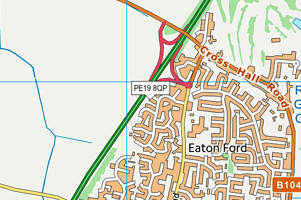 PE19 8QP map - OS VectorMap District (Ordnance Survey)