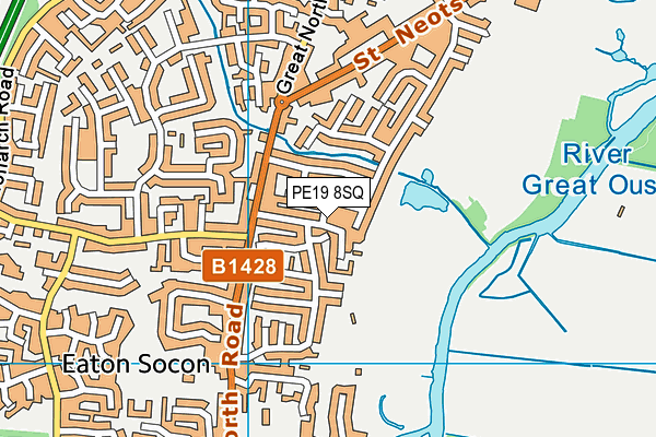 PE19 8SQ map - OS VectorMap District (Ordnance Survey)