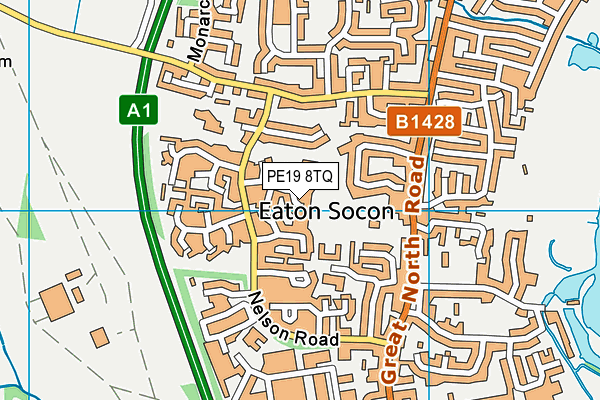 PE19 8TQ map - OS VectorMap District (Ordnance Survey)