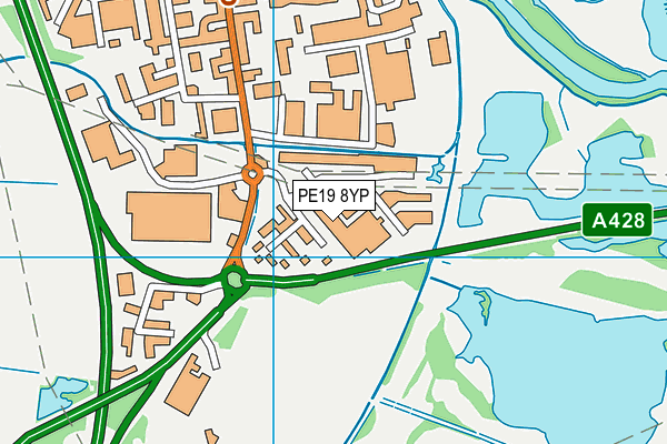 PE19 8YP map - OS VectorMap District (Ordnance Survey)