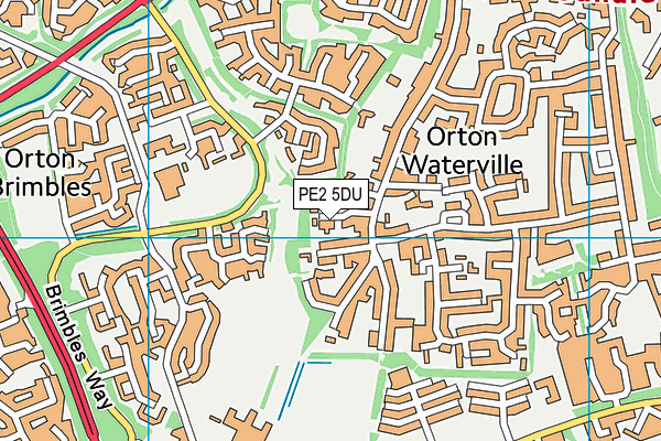 PE2 5DU map - OS VectorMap District (Ordnance Survey)