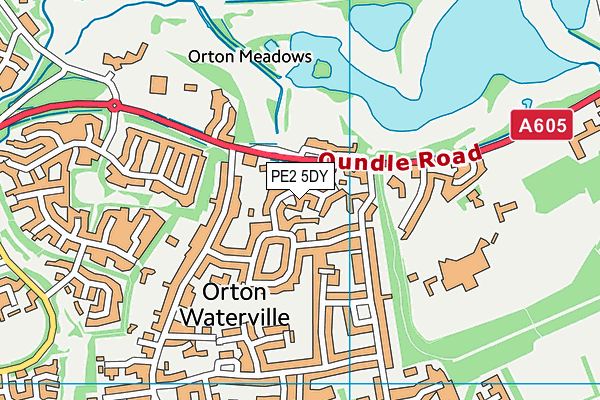 PE2 5DY map - OS VectorMap District (Ordnance Survey)