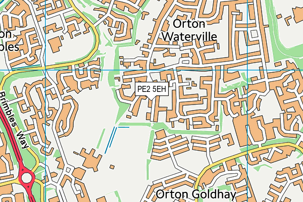 PE2 5EH map - OS VectorMap District (Ordnance Survey)