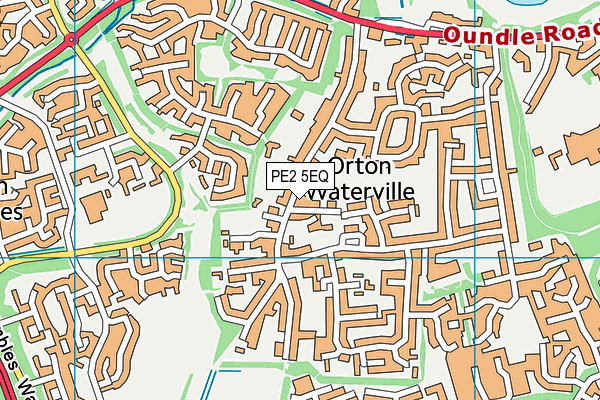 PE2 5EQ map - OS VectorMap District (Ordnance Survey)