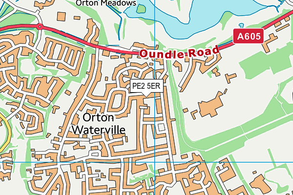 PE2 5ER map - OS VectorMap District (Ordnance Survey)