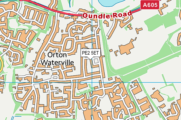 PE2 5ET map - OS VectorMap District (Ordnance Survey)