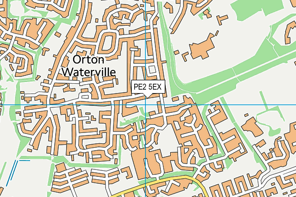 PE2 5EX map - OS VectorMap District (Ordnance Survey)