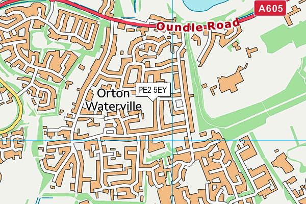 PE2 5EY map - OS VectorMap District (Ordnance Survey)